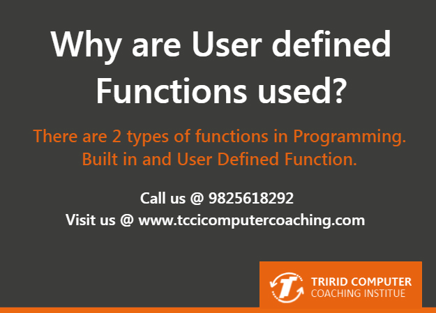 user defined function in programming